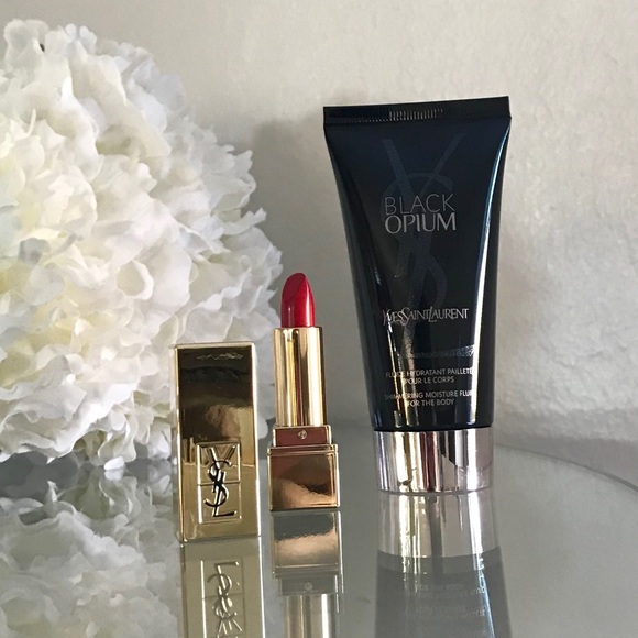 Yves Saint Laurent Red Lipstick And Moisturizer - Picture 2 of 7